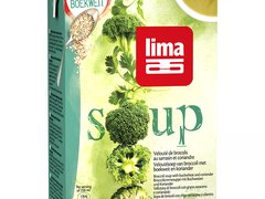 Supa crema de broccoli cu hrisca si coriandru bio